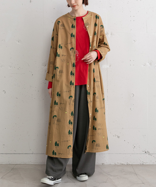 POU DOU DOU（プードゥドゥ）の「スワンレイクプリントワンピース（ワンピース・レディース・キナリ/ベージュ・M）」の2枚目の写真