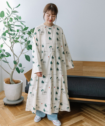 POU DOU DOU | スワンレイクプリントワンピース(ワンピース)