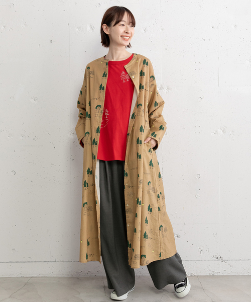 POU DOU DOU（プードゥドゥ）の「スワンレイクプリントワンピース（ワンピース・レディース・キナリ/ベージュ・M）」の5枚目の写真