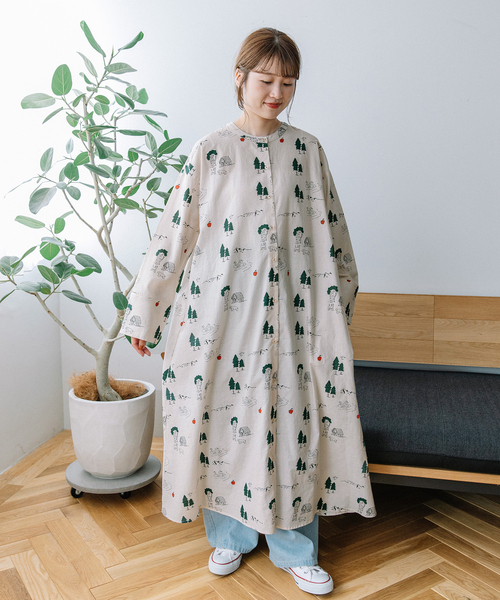 POU DOU DOU（プードゥドゥ）の「スワンレイクプリントワンピース（ワンピース・レディース・キナリ/ベージュ・M）」の13枚目の写真