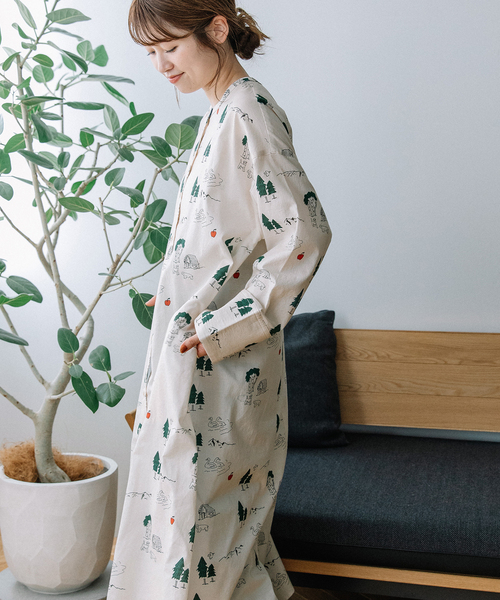 POU DOU DOU（プードゥドゥ）の「スワンレイクプリントワンピース（ワンピース・レディース・キナリ/ベージュ・M）」の19枚目の写真