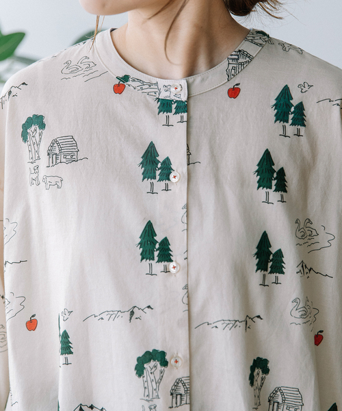 POU DOU DOU（プードゥドゥ）の「スワンレイクプリントワンピース（ワンピース・レディース・キナリ/ベージュ・M）」の22枚目の写真