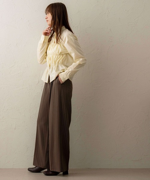 NOAHL(ノアル)の「【NOAHL】ギャザーデザインブラウス(シャツ/ブラウス・レディース・イエロー/モカ/クリーム・FREE)」の8枚目の写真