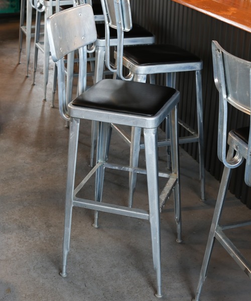 STANDARD BAR CHAIR GALVANIZED/スチール バー チェア