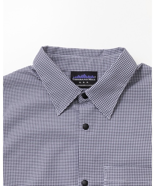 THOUSAND MILE（サウザンドマイル）の「[L's]THREE QUARTER SLEEVE SHIRT HIGH AIR PERMEABILITY CHECK/スリークオータースリーブシャツ（シャツ/ブラウス・レディース・ブラック系その他/ブラウン系その他/ブルー系その他・FREE）」の4枚目の写真