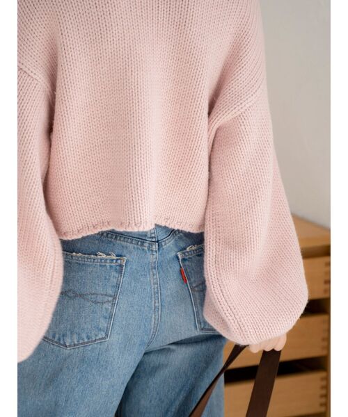 Ungrid（アングリッド）の「ローゲージクルーネックニット（ニット/セーター・レディース・オフホワイト/ピンク/ブラウン・FREE）」の9枚目の写真