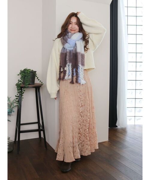 Ungrid（アングリッド）の「ローゲージクルーネックニット（ニット/セーター・レディース・オフホワイト/ピンク/ブラウン・FREE）」の15枚目の写真