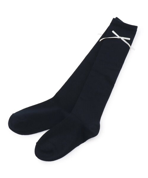 LOVETOXIC（ラブトキシック）の「リボンハイソックス（ソックス/靴下・キッズ・ブラック/オフホワイト/ネイビー・20-22cm/23-25cm）」の3枚目の写真