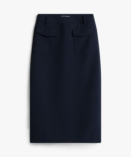 TOMMY HILFIGER（トミーヒルフィガー）の「ポンチテーラードミディスカート（スカート・レディース・ネイビー・32inch/36inch/34inch）」の2枚目の写真