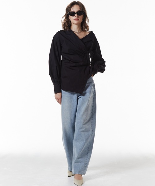 JOSE MOON（ジョゼムーン）の「DEFORMATION PEARL SHIRT/デフォメーションパールシャツ（シャツ/ブラウス・レディース・ホワイト/ブラック・FREE）」の13枚目の写真