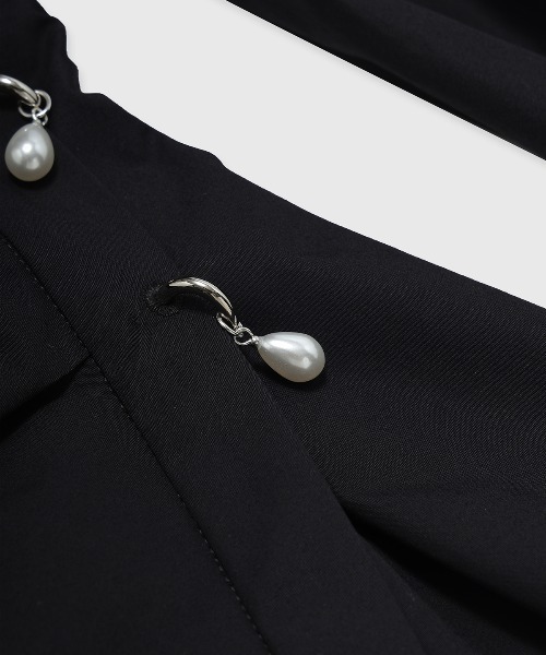 JOSE MOON（ジョゼムーン）の「DEFORMATION PEARL SHIRT/デフォメーションパールシャツ（シャツ/ブラウス・レディース・ホワイト/ブラック・FREE）」の22枚目の写真