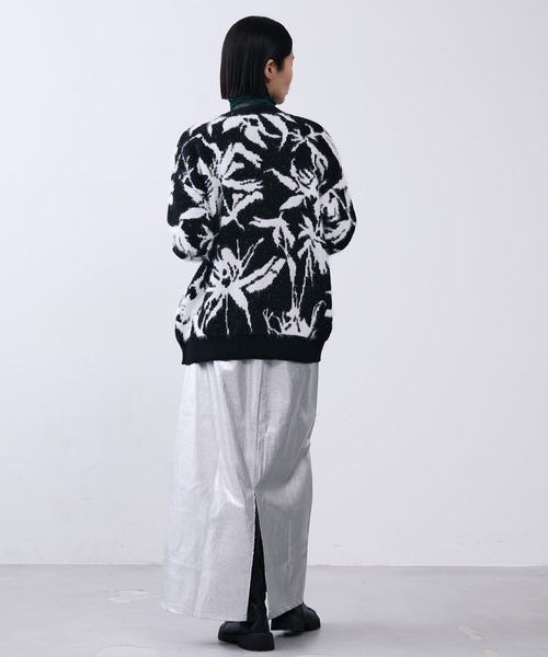 MONOe(モノエ)の「モノクロ柄シャギーVネックカーディガン(カーディガン/ボレロ・レディース・ダークグレー・FREE)」の13枚目の写真