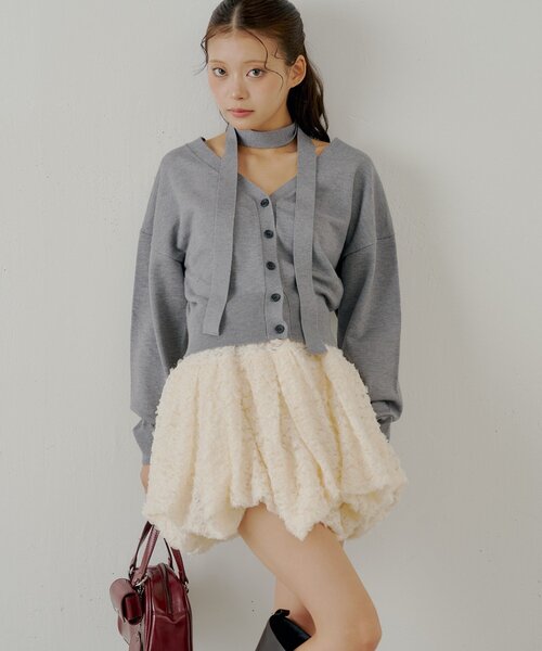 セール】タイ付きコンパクトVニット（ニット/セーター）｜Chico（チコ