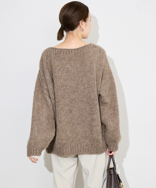 TRICOTS JEAN MARC（トリコットジーンマルク）の「《追加2》TRICOTS JEAN MARC/トリコットジーンマルク SLOBE別注 PO KNIT（ニット/セーター・レディース・ボルドー/ピンク/ベージュ系その他/ホワイト・FREE）」の8枚目の写真