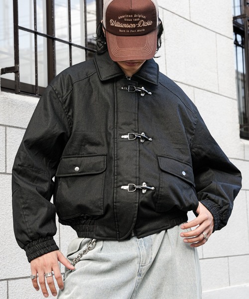 Bleme ファイヤーマン　ボリューム　中綿　ブルゾン　ブラック Bleme ダウンジャケット ダウン ファイヤーマン ボリューム 中綿