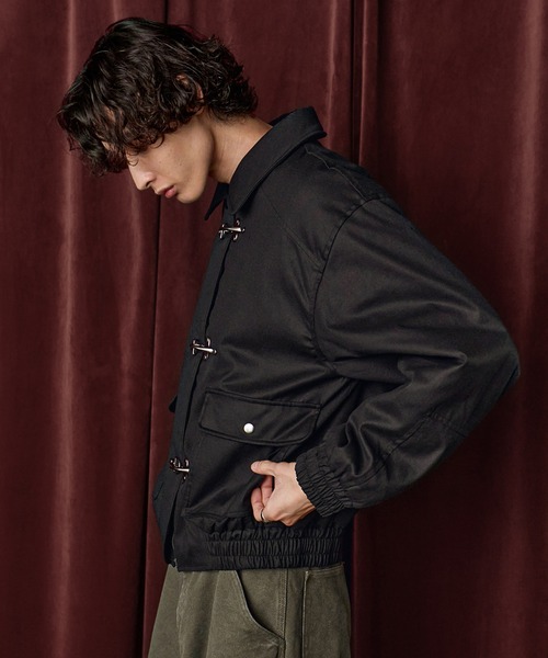 Bleme ファイヤーマン　ボリューム　中綿　ブルゾン　ブラック Bleme ダウンジャケット ダウン ファイヤーマン ボリューム 中綿