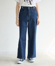 【PILLINI/ピリーニ】タブ付ストレートデニムパンツ