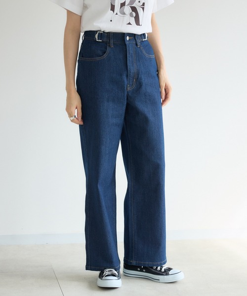 KATHARINE ROSS（キャサリンロス）の「【PILLINI/ピリーニ】タブ付ストレートデニムパンツ（デニムパンツ・レディース・ブラック/ネイビー・SMALL/MEDIUM/LARGE）」の20枚目の写真