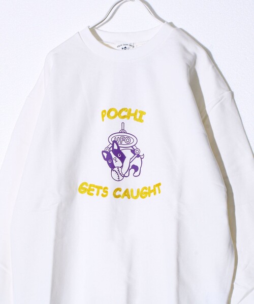 FREDY MAC（フレディーマック）の「【FREDYMAC】POCHI GETS CAUGHT 裏毛スウェット（スウェット・メンズ・チャコールグレー/ホワイト・L/M/S）」の9枚目の写真