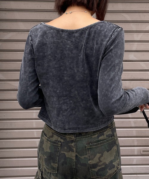meJane(ミージェーン)の「スクエアネックショート丈カーディガン(カーディガン/ボレロ・レディース・ネイビー/ブラウン/ブラック・FREE)」の10枚目の写真
