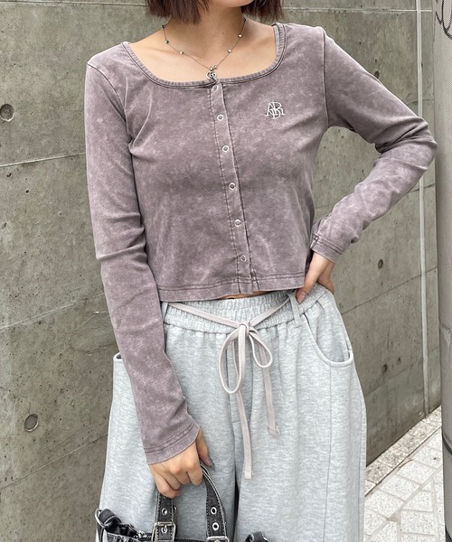 meJane(ミージェーン)の「スクエアネックショート丈カーディガン(カーディガン/ボレロ・レディース・ネイビー/ブラウン/ブラック・FREE)」の13枚目の写真