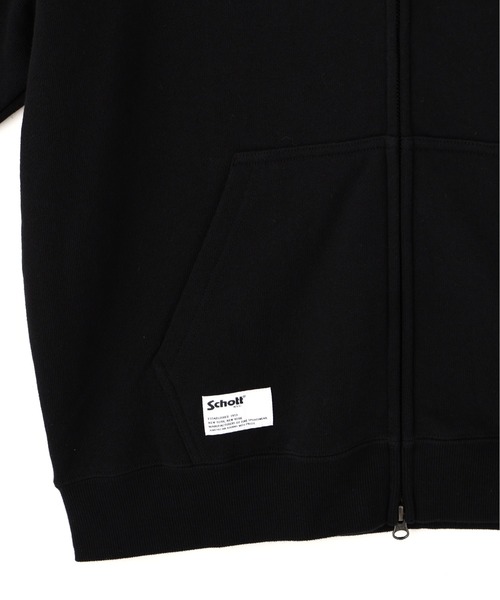 schott（ショット）の「Schott/ショット/BLANK ZIP HOODED/ブランク ジップ パーカー（パーカー・メンズ・ブラック/グレー/ブラウン・M/L/XL）」の8枚目の写真
