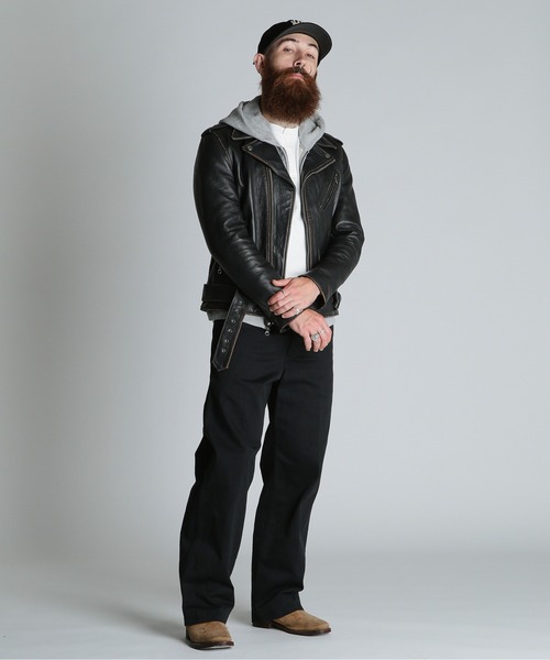 schott（ショット）の「Schott/ショット/BLANK ZIP HOODED/ブランク ジップ パーカー（パーカー・メンズ・ブラック/グレー/ブラウン・M/L/XL）」の19枚目の写真