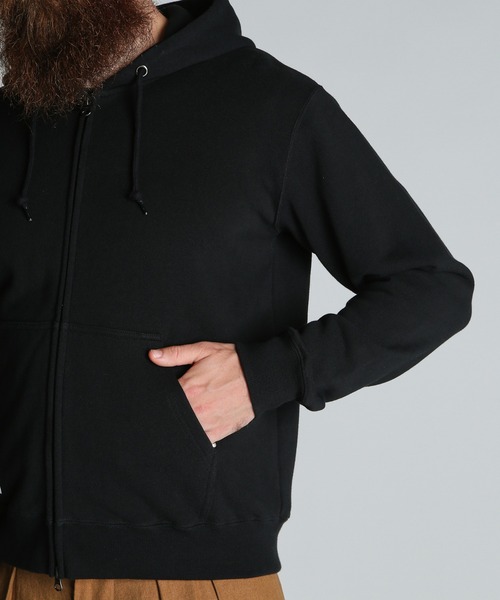 schott（ショット）の「Schott/ショット/BLANK ZIP HOODED/ブランク ジップ パーカー（パーカー・メンズ・ブラック/グレー/ブラウン・M/L/XL）」の16枚目の写真
