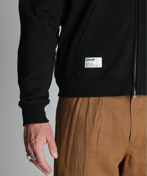 schott（ショット）の「Schott/ショット/BLANK ZIP HOODED/ブランク ジップ パーカー（パーカー・メンズ・ブラック/グレー/ブラウン・M/L/XL）」の17枚目の写真