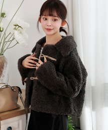 Anely（アネリー）の「ビッグカラー コンパクト ボア ダッフル ジャケット（その他アウター）」
