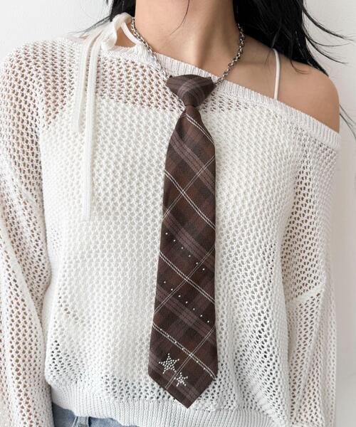 WEGO（ウィゴー）の「WEGO/ネクタイネックレス（ネックレス・レディース・ブルー/ブラウン/ベージュ・FREE）」の2枚目の写真