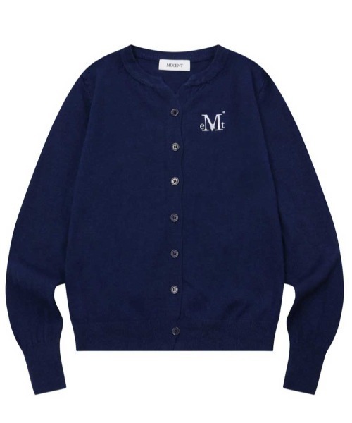 MUCENT（ムセント）の「A'GEM/9 × .kom 『MUCENT/ムーセント』 MARAIS 7 BUTTON CROP HENRY NECK CARDIGAN/7ボタンクロップヘンリーネックカーディガン（カーディガン/ボレロ・レディース・ネイビー/グレー/ブラック/アイボリー・FREE）」の4枚目の写真