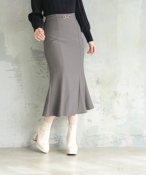 ASTORIA ODIER（アストリアオディール）の「ピンチェックビット付マーメイドスカート（スカート・レディース・ブラウン/ブラック/グレー・MEDIUM/LARGE/SMALL）」の3枚目の写真