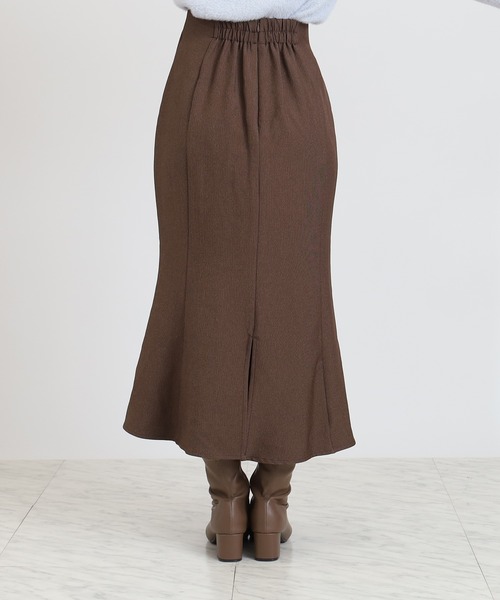 ASTORIA ODIER（アストリアオディール）の「ピンチェックビット付マーメイドスカート（スカート・レディース・ブラウン/ブラック/グレー・MEDIUM/LARGE/SMALL）」の4枚目の写真