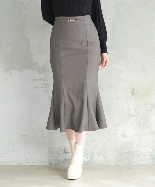 ASTORIA ODIER（アストリアオディール）の「ピンチェックビット付マーメイドスカート（スカート・レディース・ブラウン/ブラック/グレー・MEDIUM/LARGE/SMALL）」の19枚目の写真