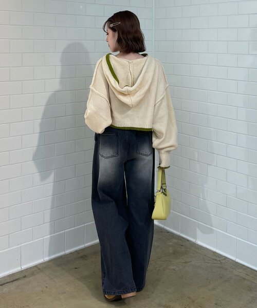 CIAOPANIC（チャオパニック）の「ドット×チェックダメージデニムパンツ（デニムパンツ・レディース・ブルー/ブラウン/ブラック・SMALL/X-SMALL/MEDIUM）」の12枚目の写真