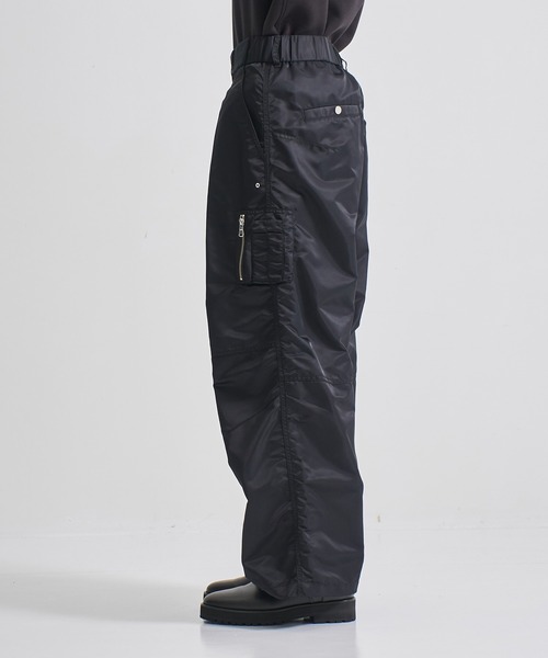 CITY TOKYO（シティトウキョウ）の「【CITY TOKYO/シティートーキョー】MA-1ワイドパンツ（カーゴパンツ・メンズ・ダークグレー/ブラック・1/2）」の5枚目の写真