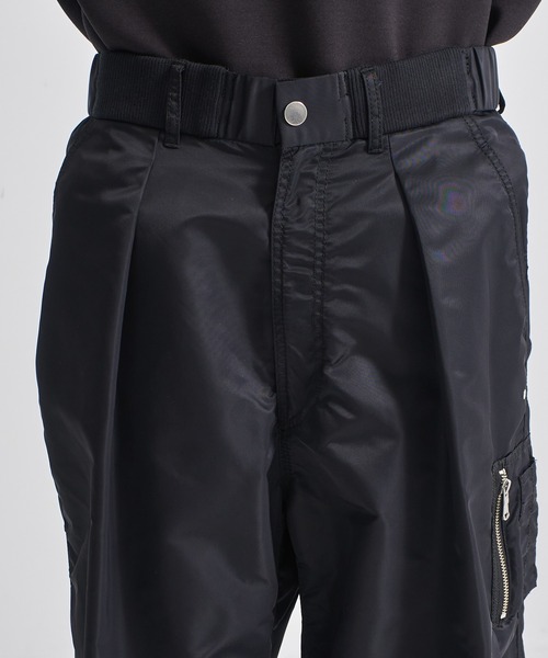 CITY TOKYO（シティトウキョウ）の「【CITY TOKYO/シティートーキョー】MA-1ワイドパンツ（カーゴパンツ・メンズ・ダークグレー/ブラック・1/2）」の7枚目の写真