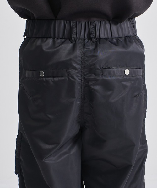 CITY TOKYO（シティトウキョウ）の「【CITY TOKYO/シティートーキョー】MA-1ワイドパンツ（カーゴパンツ・メンズ・ダークグレー/ブラック・1/2）」の8枚目の写真