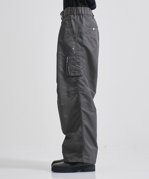 CITY TOKYO（シティトウキョウ）の「【CITY TOKYO/シティートーキョー】MA-1ワイドパンツ（カーゴパンツ・メンズ・ダークグレー/ブラック・1/2）」の17枚目の写真
