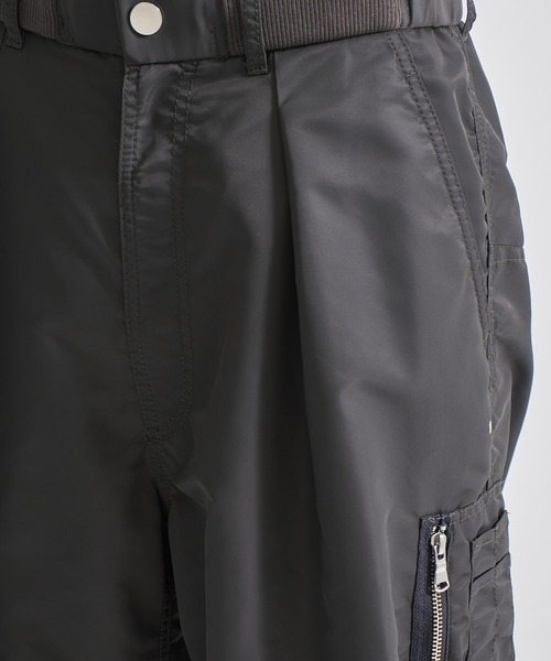 CITY TOKYO（シティトウキョウ）の「【CITY TOKYO/シティートーキョー】MA-1ワイドパンツ（カーゴパンツ・メンズ・ダークグレー/ブラック・1/2）」の21枚目の写真