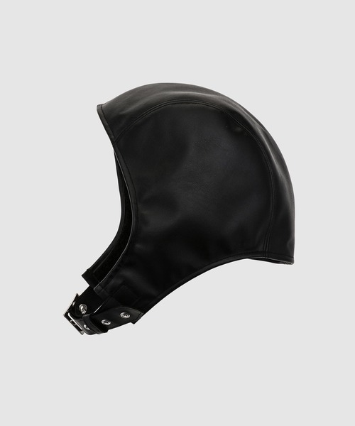 TAKAHIROMIYASHITATheSoloIst.（タカヒロミヤシタザソロイスト）の「helmet cap.(faux mouton)（キャップ・メンズ・ブラック系その他/ブラック×ブラック・M/L）」の3枚目の写真