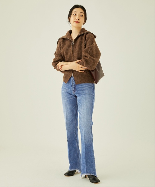 INSCRIRE（アンスクリア）の「《追加》【INSCRIRE /アンスクリア】002 Flare Denim：デニム（デニムパンツ・レディース・ブルー・28/29/30）」の2枚目の写真