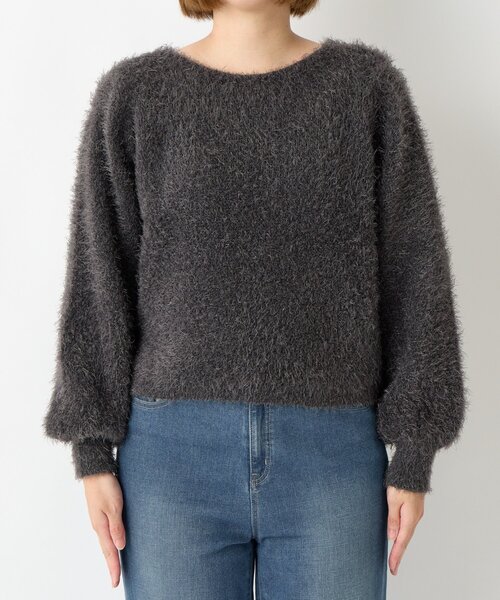 un dix cors(アンディコール)の「《幅広く楽しめる◎》前後2WAYダブルフェイスシャギーニット(ニット/セーター・レディース・グレイッシュベージュ/チャコールグレー・FREE)」の12枚目の写真