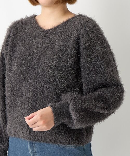 un dix cors(アンディコール)の「《幅広く楽しめる◎》前後2WAYダブルフェイスシャギーニット(ニット/セーター・レディース・グレイッシュベージュ/チャコールグレー・FREE)」の20枚目の写真