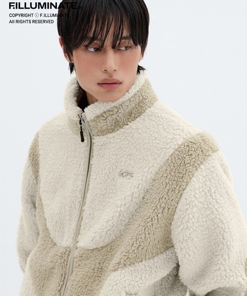 F.ILLUMINATE（フィルミネイト）の「【UNISEX】Filluminate／デュオフリースブルゾン（ブルゾン・レディース・ベージュ/ブラック・MEDIUM/SMALL）」の7枚目の写真