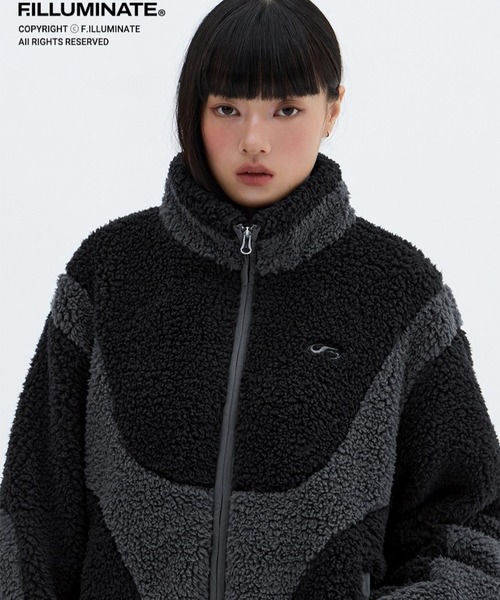 F.ILLUMINATE（フィルミネイト）の「【UNISEX】Filluminate／デュオフリースブルゾン（ブルゾン・レディース・ベージュ/ブラック・MEDIUM/SMALL）」の12枚目の写真