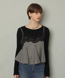 カデュネ　新品正規品　レースキャミブラウス　黒　アルページュストーリー レースキャミブラウス | シャツ・ブラウス | CADUNE（カデュネ
