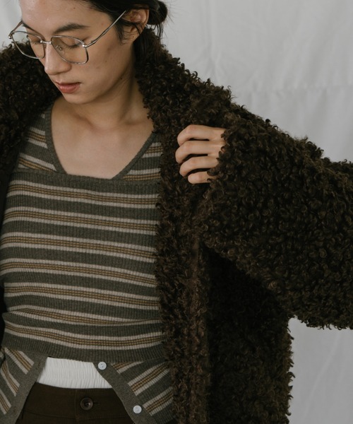 duei（デュイ）の「プードルファーミドルコート（その他アウター・レディース・ベージュ/ブラウン・FREE）」の9枚目の写真