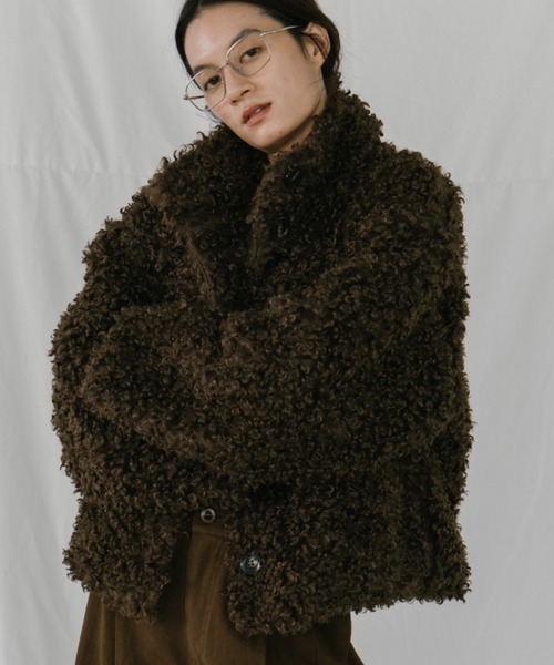 duei（デュイ）の「プードルファーミドルコート（その他アウター・レディース・ベージュ/ブラウン・FREE）」の8枚目の写真